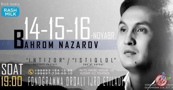 Bahrom Nazarov - Intizor nomli  konsert dasturi